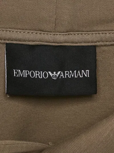 Pre-owned Emporio Armani Short-sleeved Hoodie In Brown