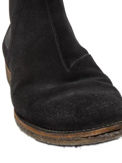 Pre-owned Bottega Veneta Suede Chelsea Boots In Black