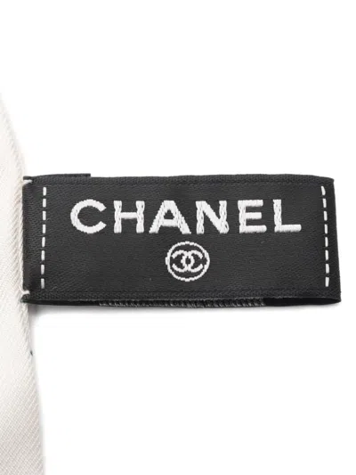 Pre-owned Chanel 1986-1988 Coco Mark Silk Scrunchie And Scarf Set