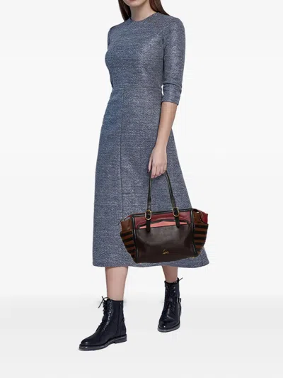 Pre-owned Christian Louboutin Farida Tote Bag In Brown