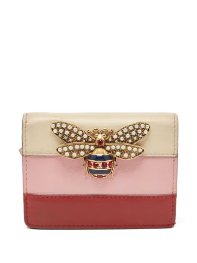 Pre-owned Gucci 2024 Lilith Bee Wallet In Pink