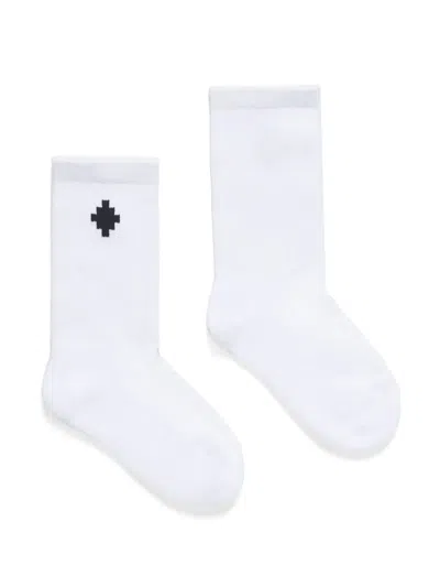 Marcelo Burlon County Of Milan High Logo-jacquard Cotton Socks In White