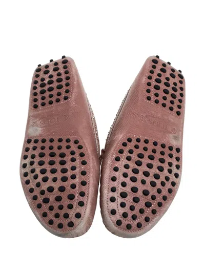 Pre-owned Tod's Vintage  Tassel Studded Loafers In Pink
