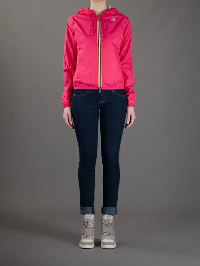 K-way R&d Hooded Windbreaker In Pink