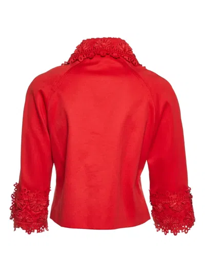 Pre-owned Carolina Herrera Vintage Lace-detailing Jacket