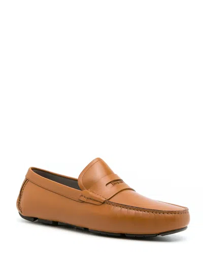 Ferragamo Man Loafers Tan Size 7 Calfskin In Brown