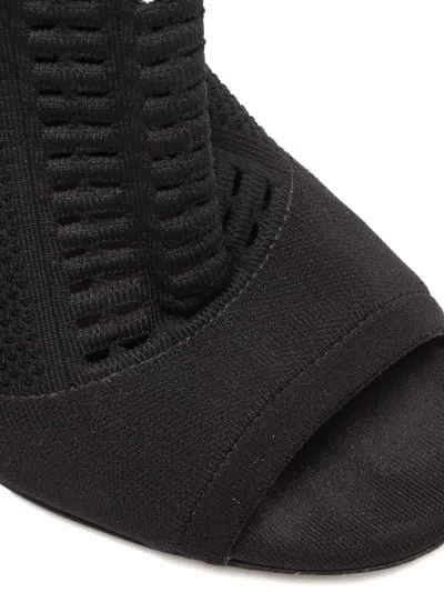 Pre-owned Gianvito Rossi 115mm  Peep-toe Boots In Black