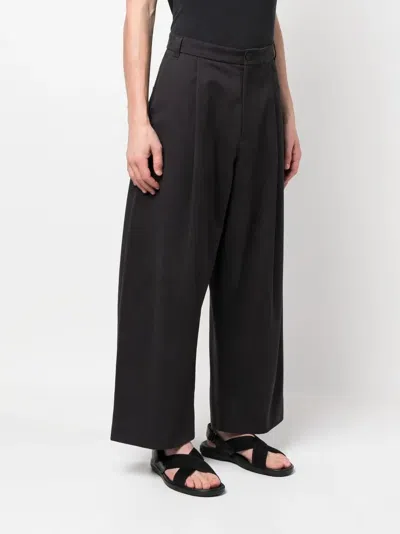 Studio Nicholson Navy Ellis Trousers In Black