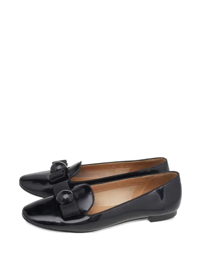 Pre-owned Ferragamo Bow-detail Ballet Flats