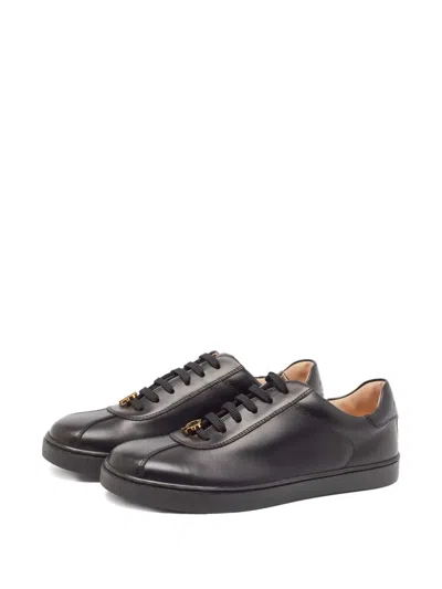 Pre-owned Gianvito Rossi  Ribbon Sneakers In Black