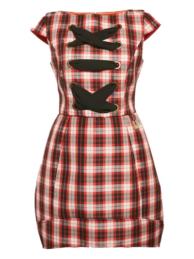 Pre-owned Elisabetta Franchi Check-pattern Mini Dress
