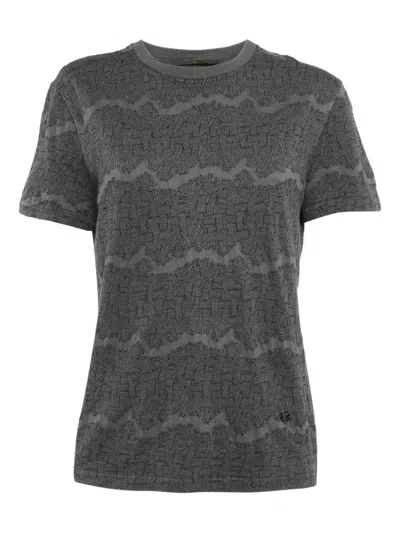 Pre-owned Louis Vuitton Wave-pattern Top In Green