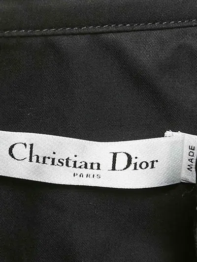 Pre-owned Dior Belted-waist Mini Dress In Black