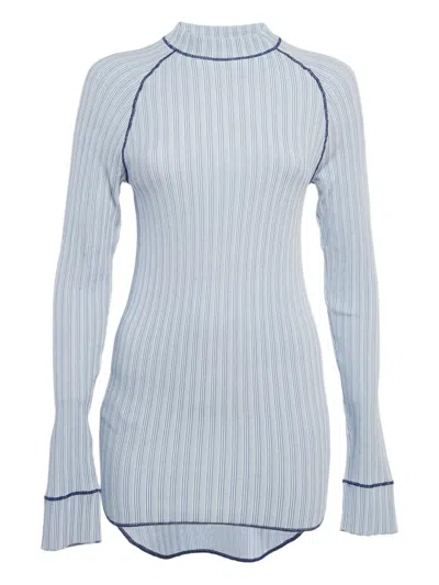 Pre-owned Ferragamo Ribbed Sweater In Blue