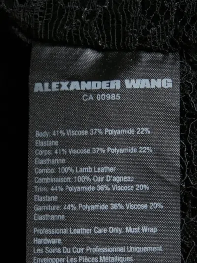 Pre-owned Alexander Wang Leather-trim Lace T-shirt