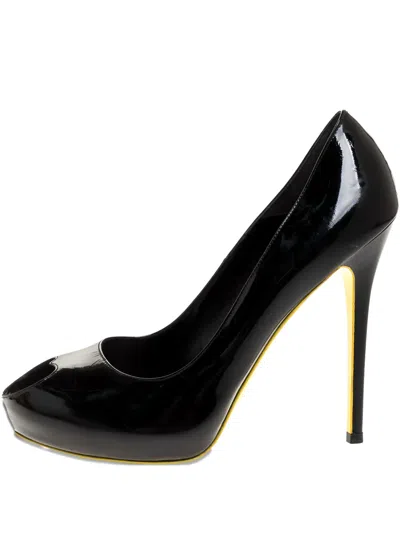 Pre-owned Alexander Mcqueen 125mm Patent-leather Pumps In Black