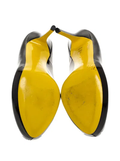 Pre-owned Alexander Mcqueen 125mm Patent-leather Pumps In Black
