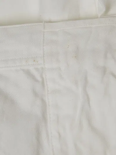 Pre-owned Polo Ralph Lauren Vintage  Cotton Lace-up Skirt In White