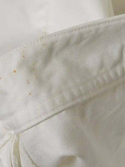 Pre-owned Polo Ralph Lauren Vintage  Cotton Lace-up Skirt In White