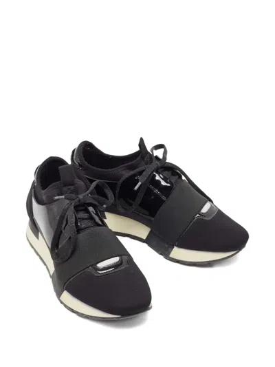 Pre-owned Balenciaga Race Runner Sneakers In Black