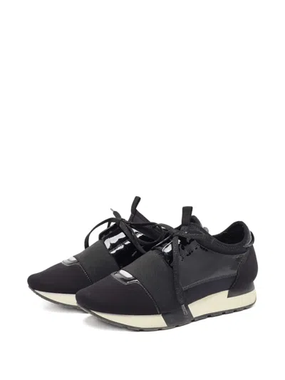 Pre-owned Balenciaga Race Runner Sneakers In Black