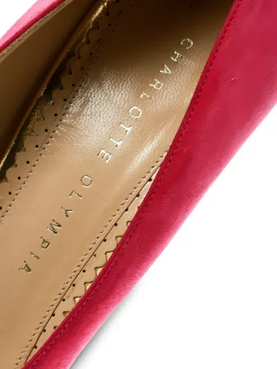 Pre-owned Charlotte Olympia  110mm Dotty Platform Pumps In Pink