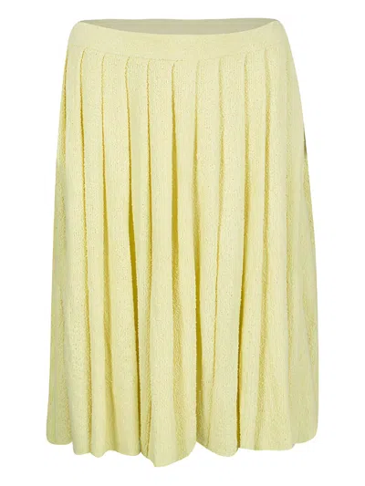 Pre-owned Prada Pleated Cotton Skirt
