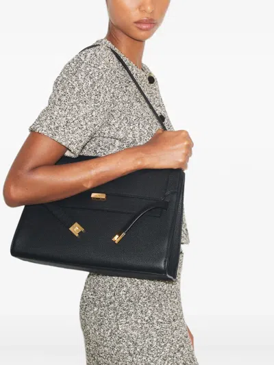 Tory Burch Large Lee Radziwill Pebble Leather Shoulder Bag