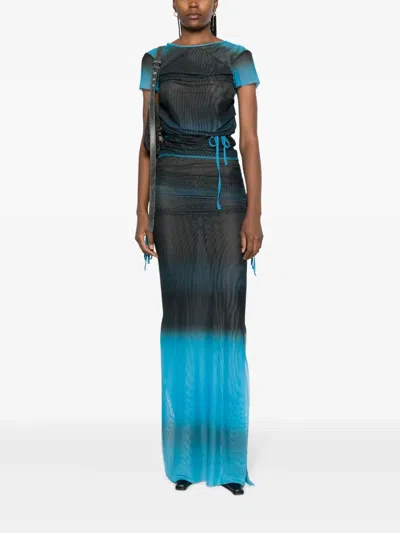 Kernemilk Maya Gradient-effect Maxi Skirt In Blue