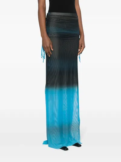 Kernemilk Maya Gradient-effect Maxi Skirt In Blue