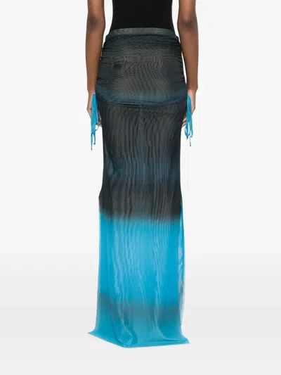 Kernemilk Maya Gradient-effect Maxi Skirt In Blue