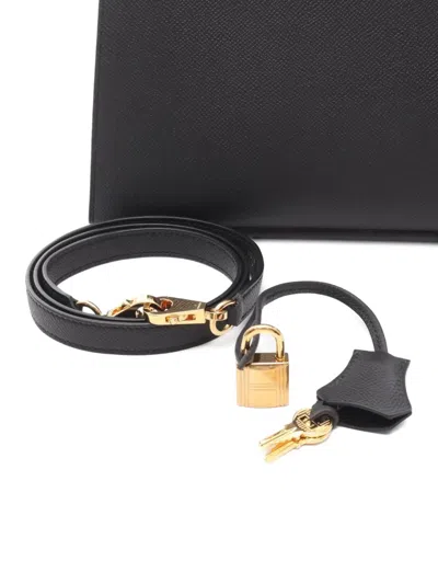 Pre-owned Hermes 2024 Kelly 28 Handbag In Black