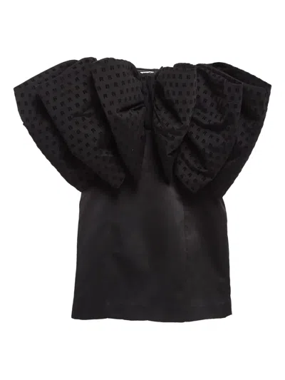 Pre-owned Rotate Birger Christensen  Bow-detail Dress In Black
