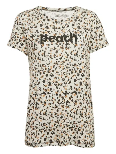 Pre-owned Zadig & Voltaire Leopard-print Linen T-shirt