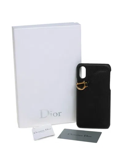 Pre-owned Dior Logo-charm Leather Iphone X Case