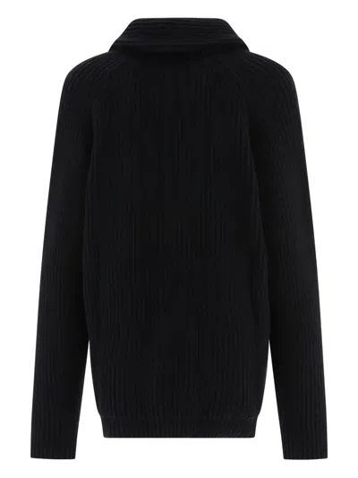 Begg X Co Ribbed Shawl-collar Cardigan In Black
