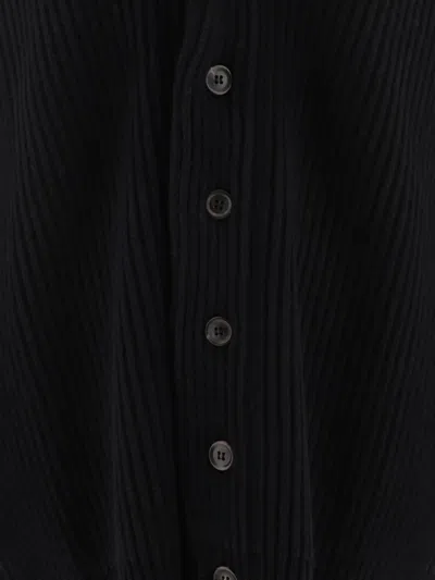 Begg X Co Ribbed Shawl-collar Cardigan In Black