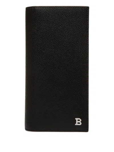 Bally Embossed Leather Wallet In Black