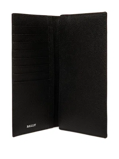 Bally Embossed Leather Wallet In Black