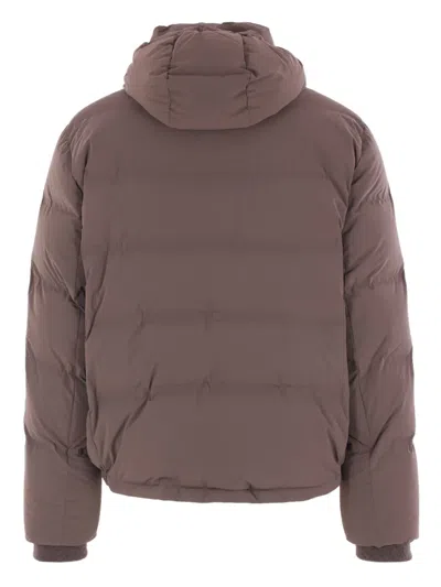 Brunello Cucinelli Nylon Down Jacket In Brown