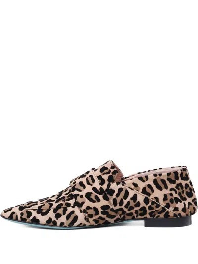 Fratelli Russo Leopard-print Embellished Loafers In Brown