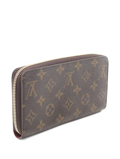 Pre-owned Louis Vuitton 2017 Monogram Zipper Wallet In Brown