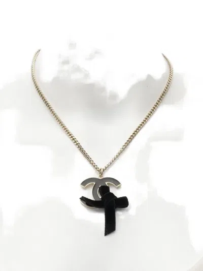 Pre-owned Chanel 1986~1988 Coco Mark Ribbon Necklace