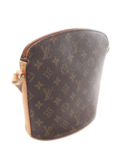 Pre-owned Louis Vuitton 2001 Druot Monogram Shoulder Bag In Brown