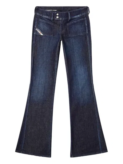 Diesel D-hush Bootcut Jeans In Blue