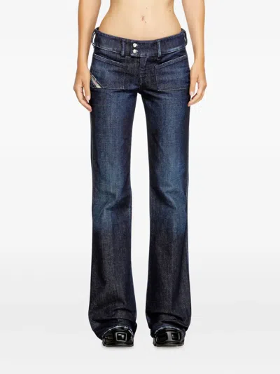 Diesel D-hush Bootcut Jeans In Blue