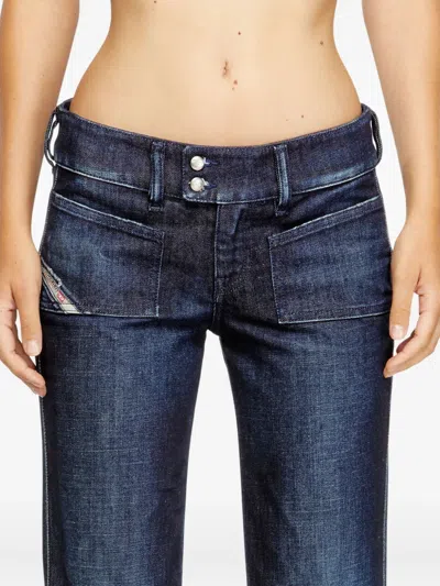 Diesel D-hush Bootcut Jeans In Blue