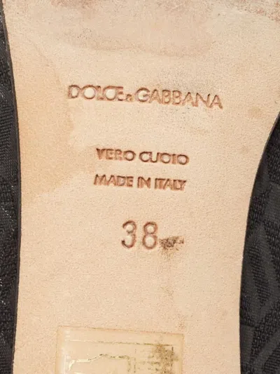 Pre-owned Dolce & Gabbana 65mm Crystal-embellished Monogram Pumps In Black