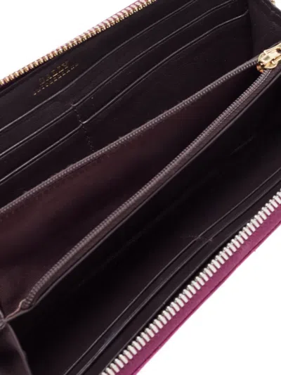 Pre-owned Bally Vintage  Leather Zipper Wallet In Pink