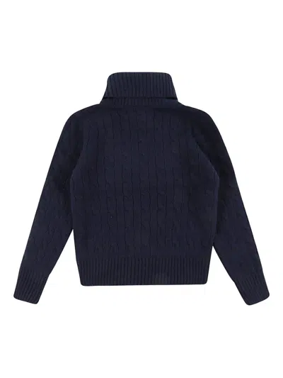Polo Ralph Lauren Cable-knit Turtleneck Sweater In Blue